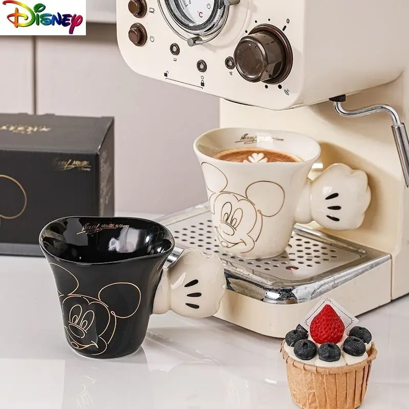 

Disney Fashion Creative Cartoon Mickey Mug Home Exquisite Large Caliber Light Luxury Couple Ceramic Cup Birthday Gift