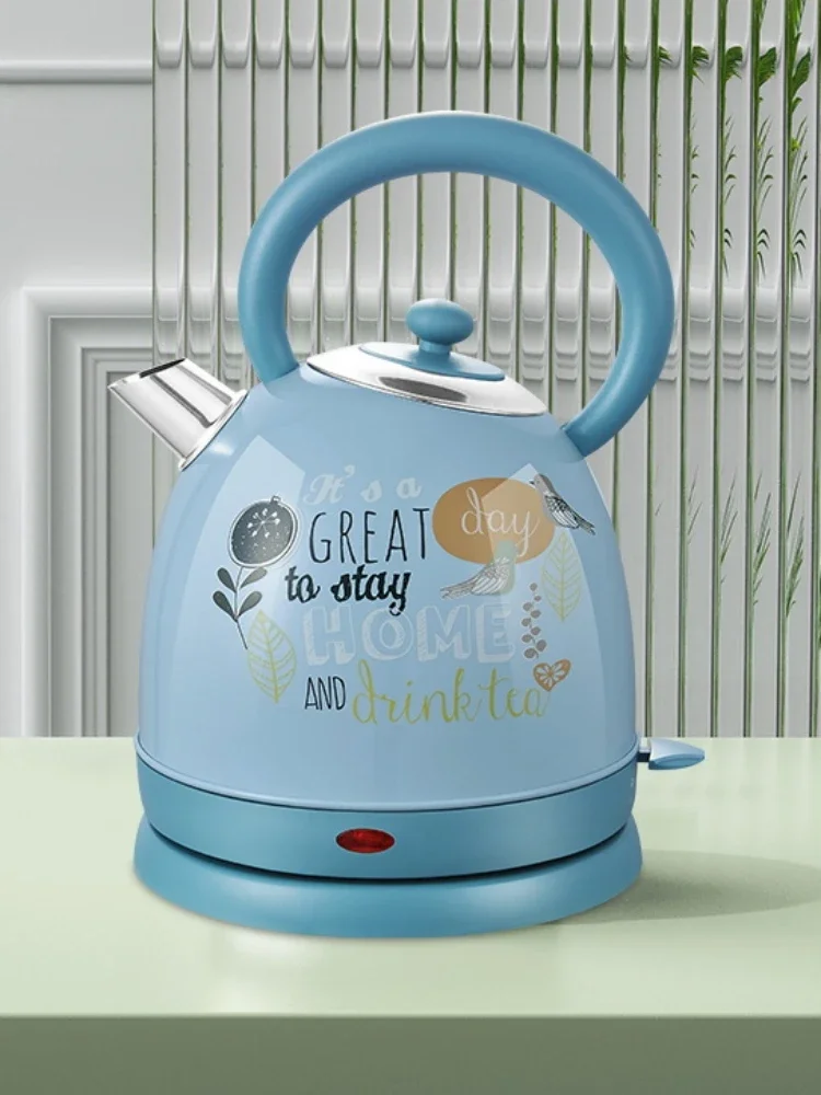 غلاية كهربائية عتيقة لغلي الماء ، لوحة ملونة مقطوعة تلقائية ، درجة غذائية ، فولاذ مقاوم للصدأ ، ، من من من V