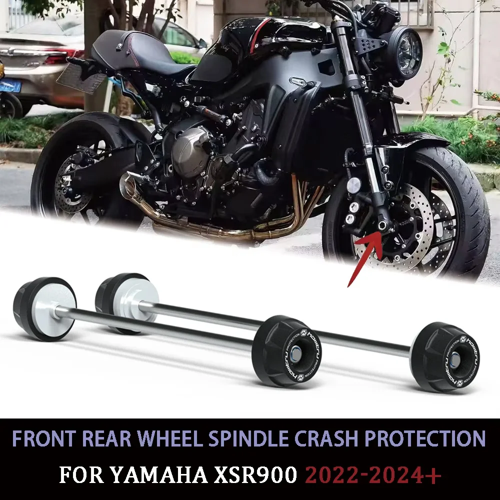 

For Yamaha XSR 900 XSR900 2022 2023 2024+ Motorcycle Front Rear Axle Sliders Wheel Protection Device Axle fall protection