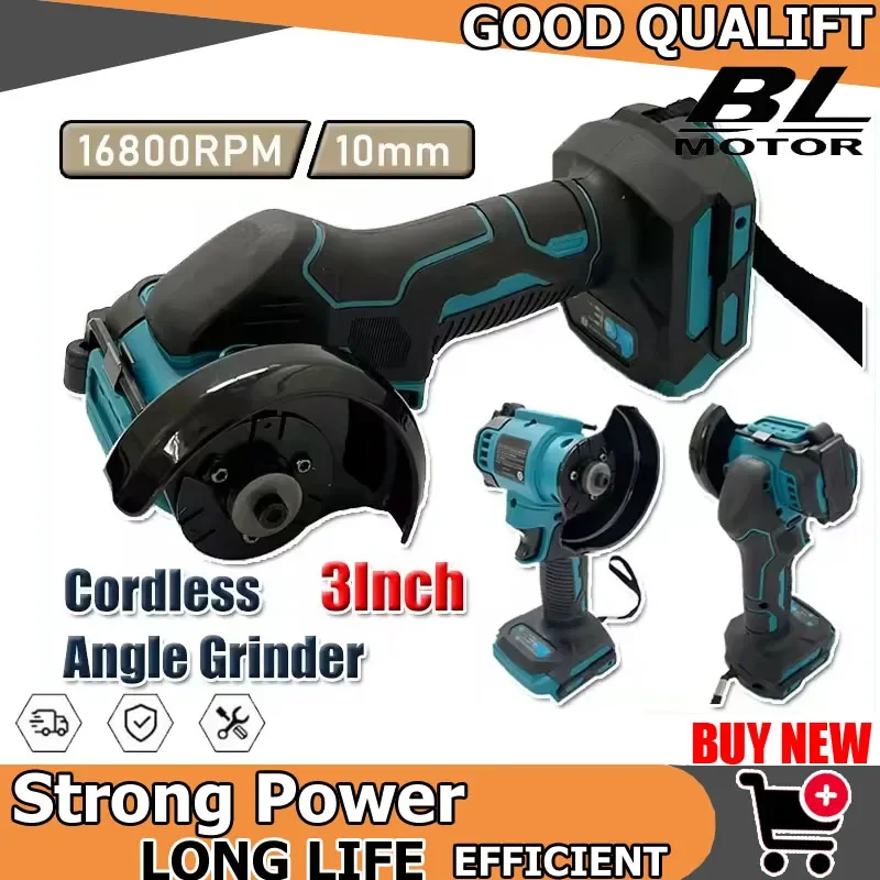 

3-дюймовая мини-угловая шлифмашина 20В, аккумуляторный инструмент, беспроводная 3-дюймовая электрическая отрезная пила, совместимая с аккумулятором Makita 18В