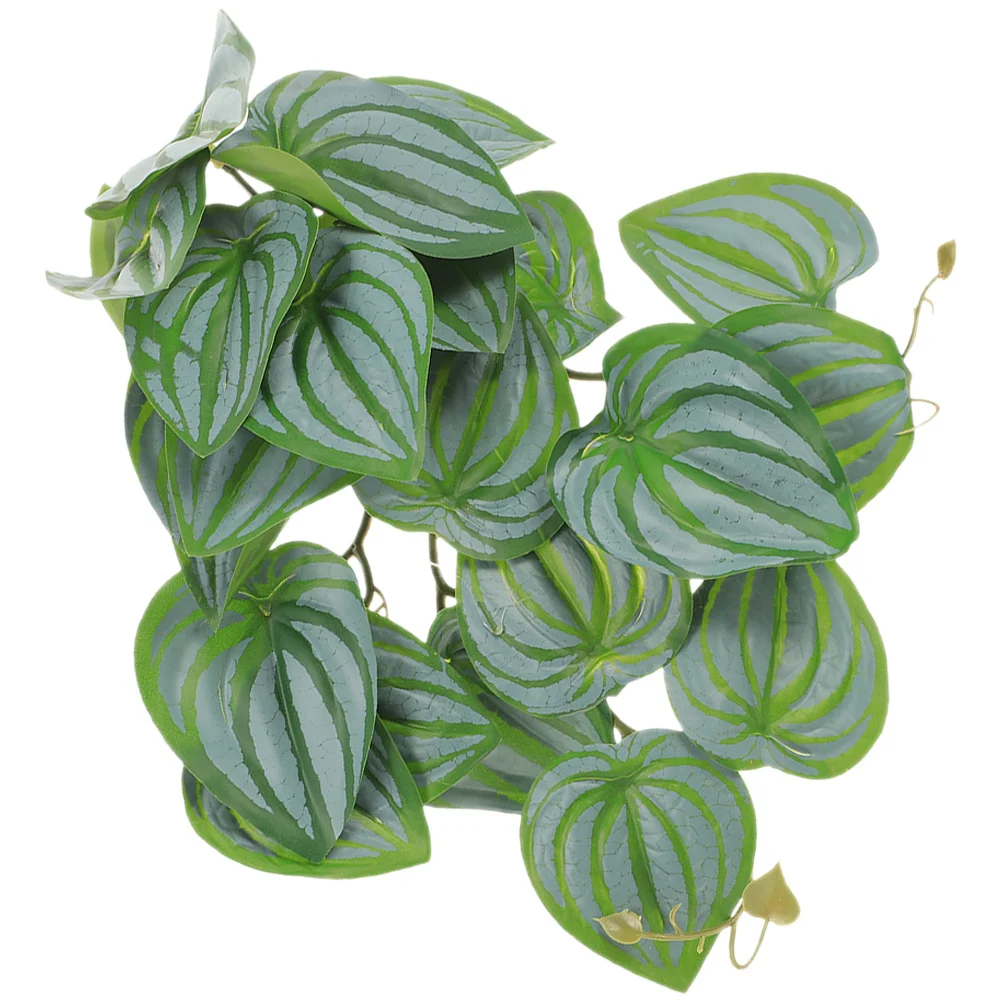 قطعة واحدة من نباتات التعليق المزيفة لتررم الزواحف، ديكور أوراق واقعي، موئل داخلي، مادة آمنة ودية للتسلق، سهلة التنظيف #5