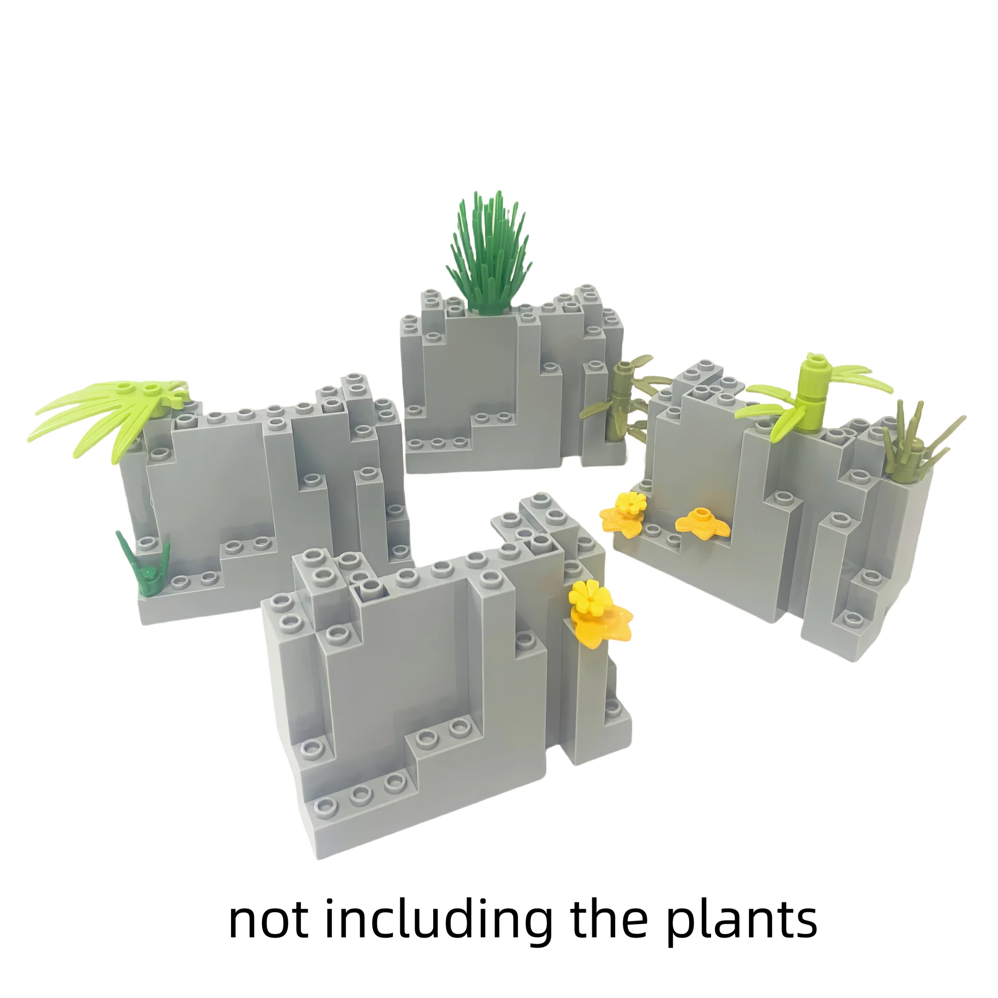 4pcs Mountains Hills Building Blocks DIY Toys MOC Accessories Basic Components Wild Parks Construction Model Bricks