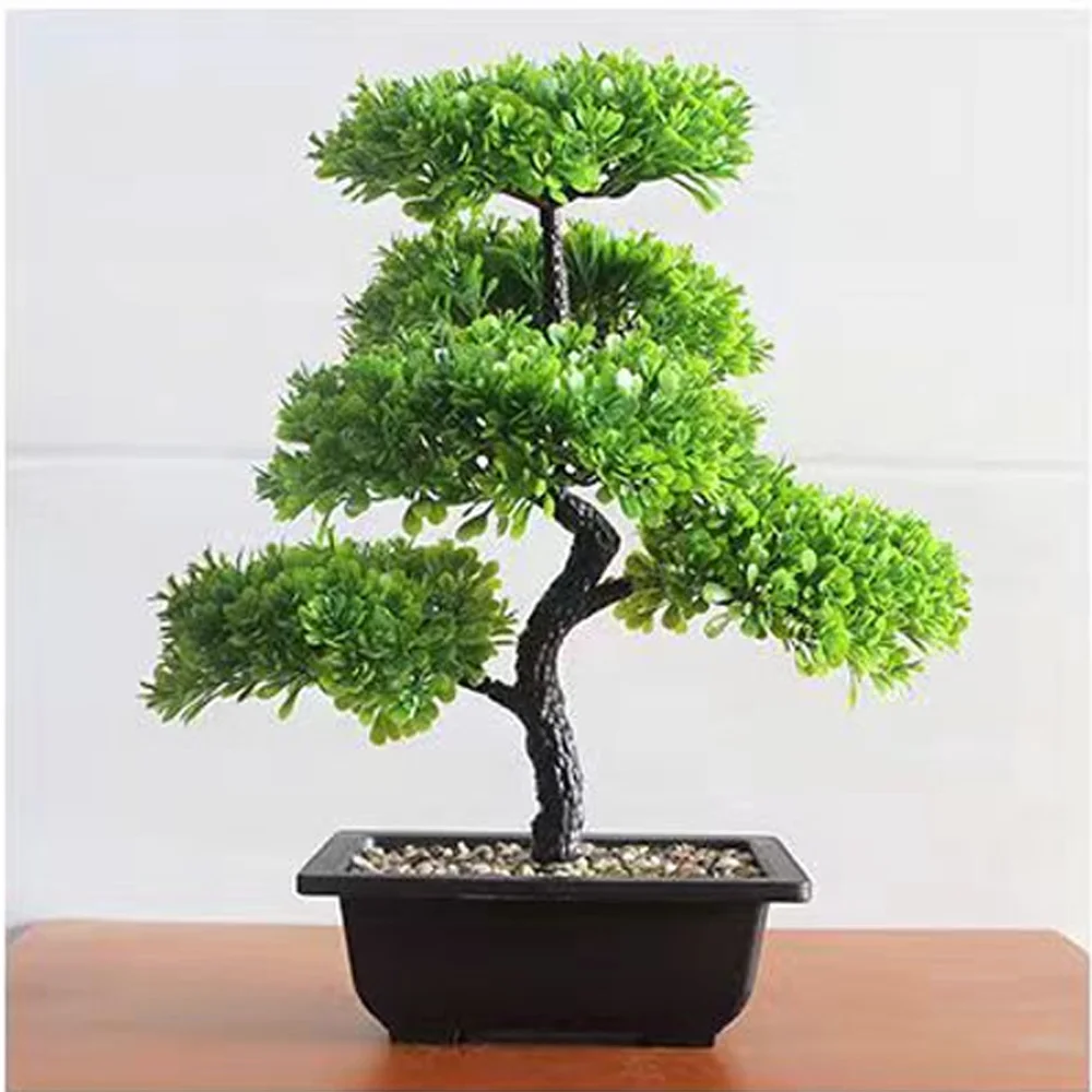 Artificial Home Simulation Pine Tree Potted Plant Office DIY Decorative Bonsai Simulated welcoming pine potted plant