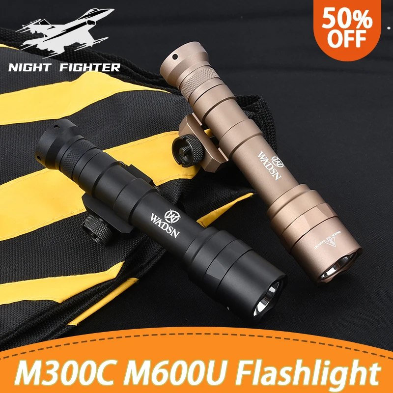 Tactical SF M300 M600 M300C M600U Weapon Gun Light Tactical Flashlight 400lm/600lm White LED Fit 20mm Rail Hunting Airsoft Acces