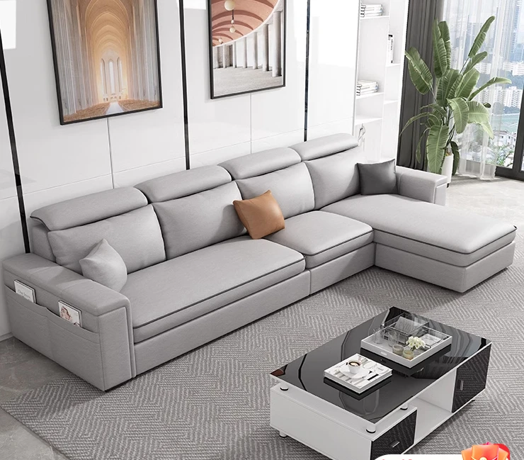 

Nordic fabric sofa living room 2023 new detachable and washable latex sized unit technology fabric simple and modern