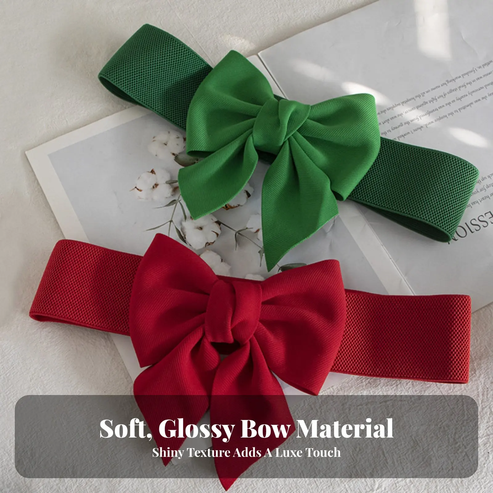 Wide Ribbon Belt Elegant Design Big Bowknot Waistband Bowknot Waist Belt Easy to Wear Versatile for Women, Parties