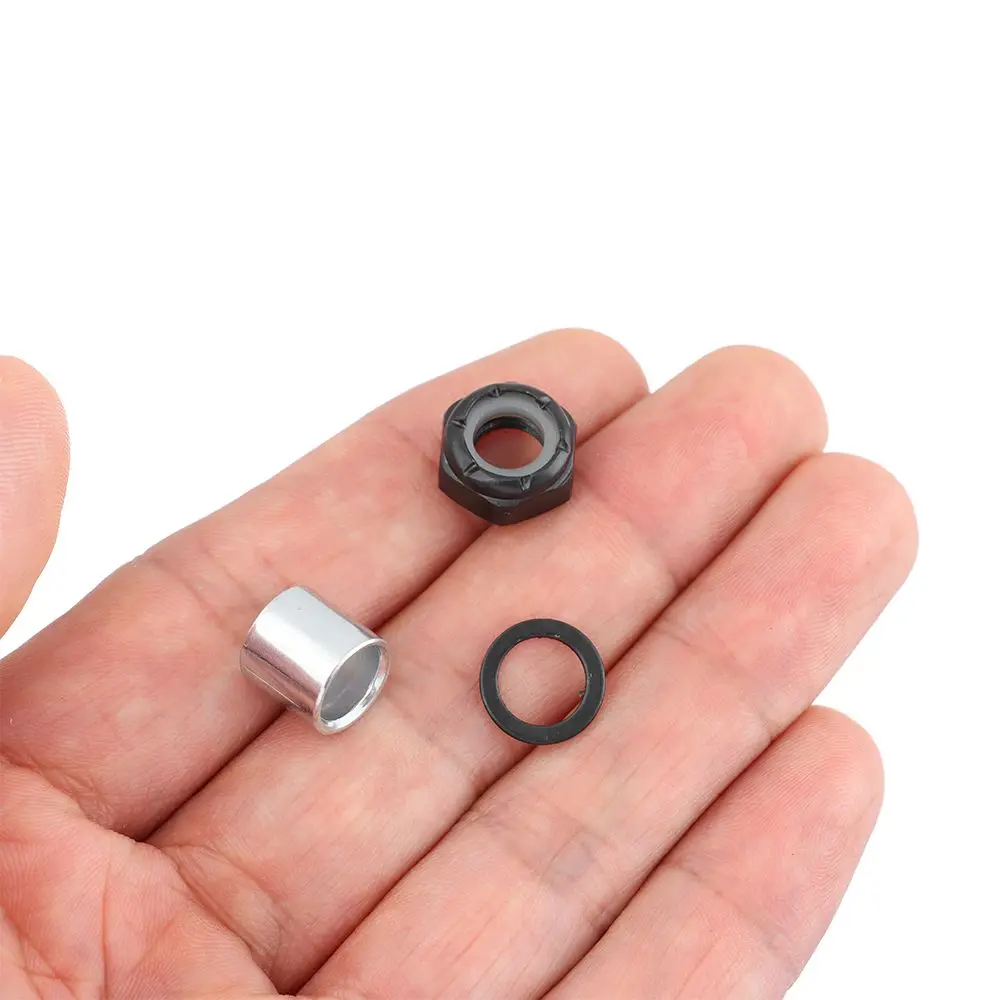 

16pcs Black/Gold Kit Accessories Speed Rings Skateboard Truck Hardware Spacers Axle Nuts Skateboard Longboard Parts
