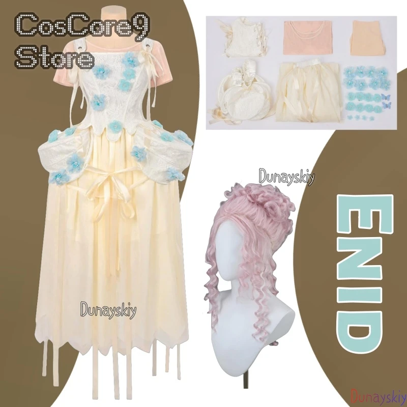 

Enid Ball Gown Sinclair Dress Wig Carnival Fancy Women Clothing Wed Scary Gothic Tv Roleplay Outfits Halloween Wolf girl Cosplay