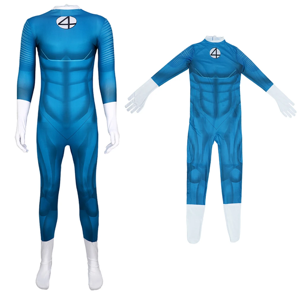 MARVEL FANTASTIC 4 Kids Adults Cosplay Costume Human Torch Reed Richards Susan Storm Role Play Bodysuit Spandex