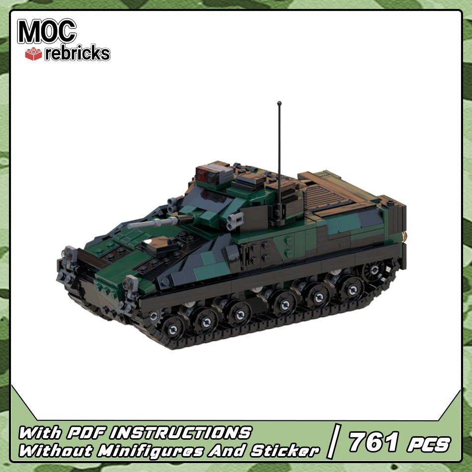 

MOC-180519 FV510 Warrior IFV гусеничный бронированный автомобиль, строительный блок, пехотная боевая машина, сборная модель, кирпичи, головоломка, подарок