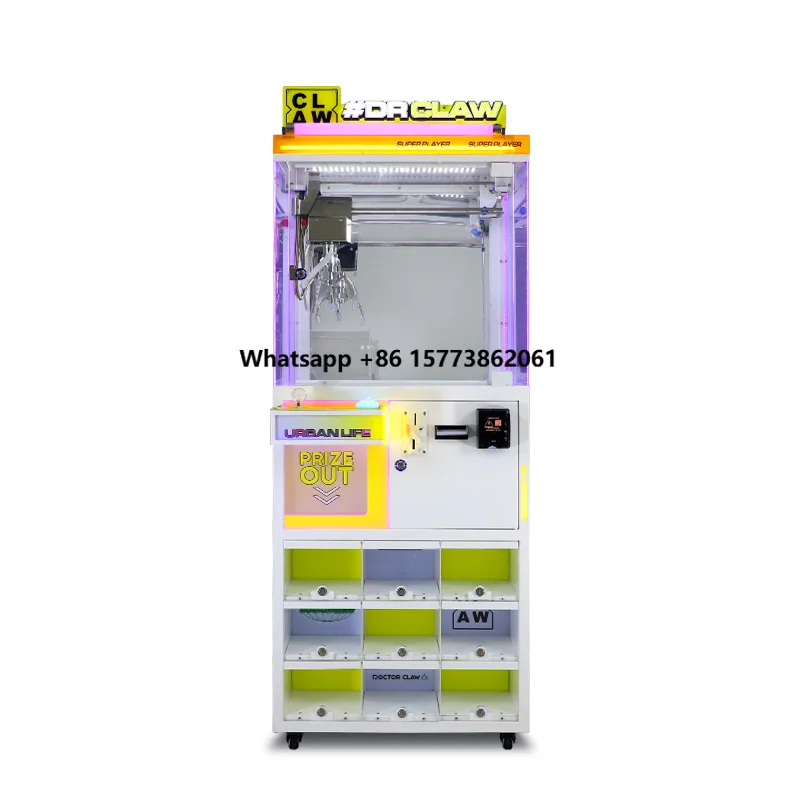 Coin/Bill Operated Claw Machine with Cabinets Commercial Amusement Arcade Equipment Maquina De Garra Stuffed Animal Game Machine