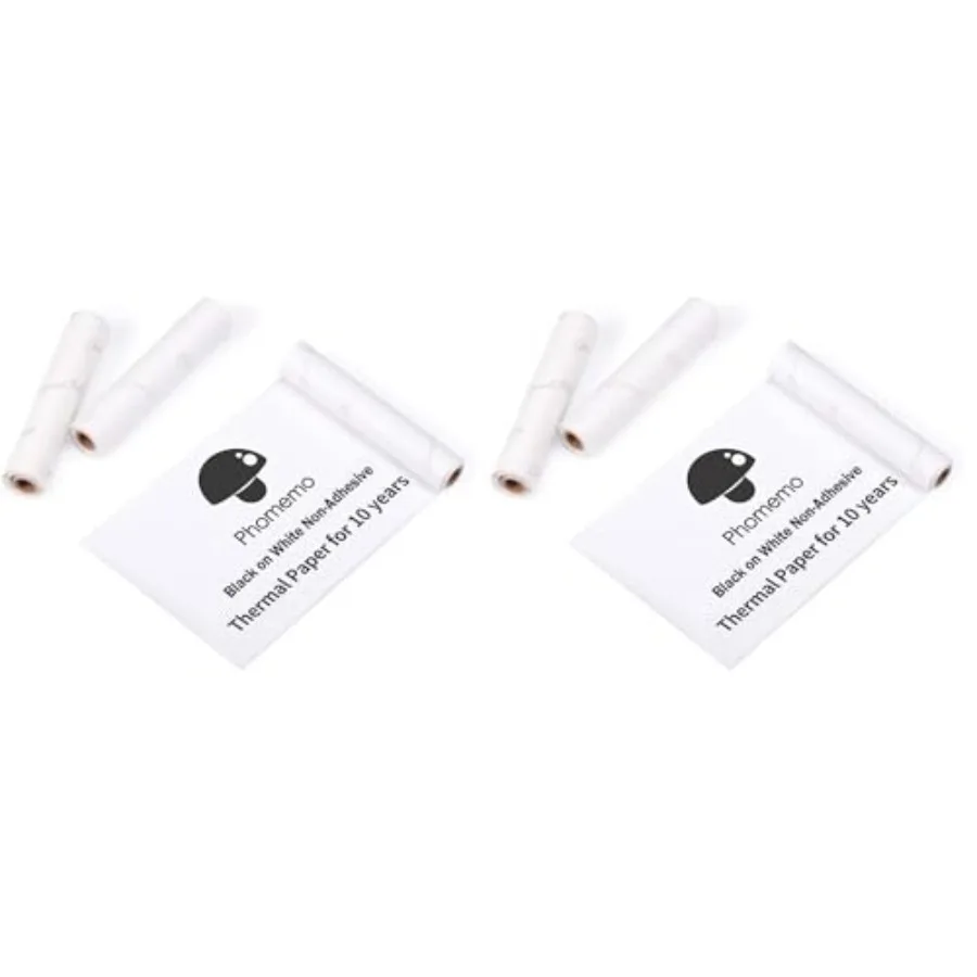 

Non-Adhesive Width Thermal Paper Printer Paper Compatible with M04S/M04AS Portable Thermal Printer Black on 3 Rolls Suitable fo