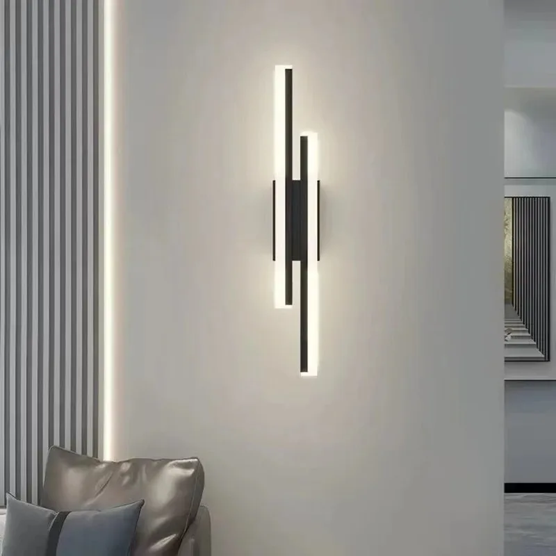 Wall Sconces LED Bedroom Lamp Copper Line Pipe Acrylic Lampshade Indoor Lighting Fixture for Living Room Corridor Hallway