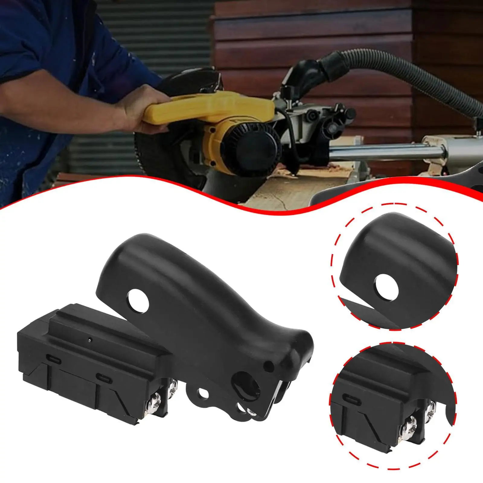 Miter Saw Power Switch High Performance Reliable Versatile Repair Parts Power Tool Accessories 606056-00 Replacement N548978