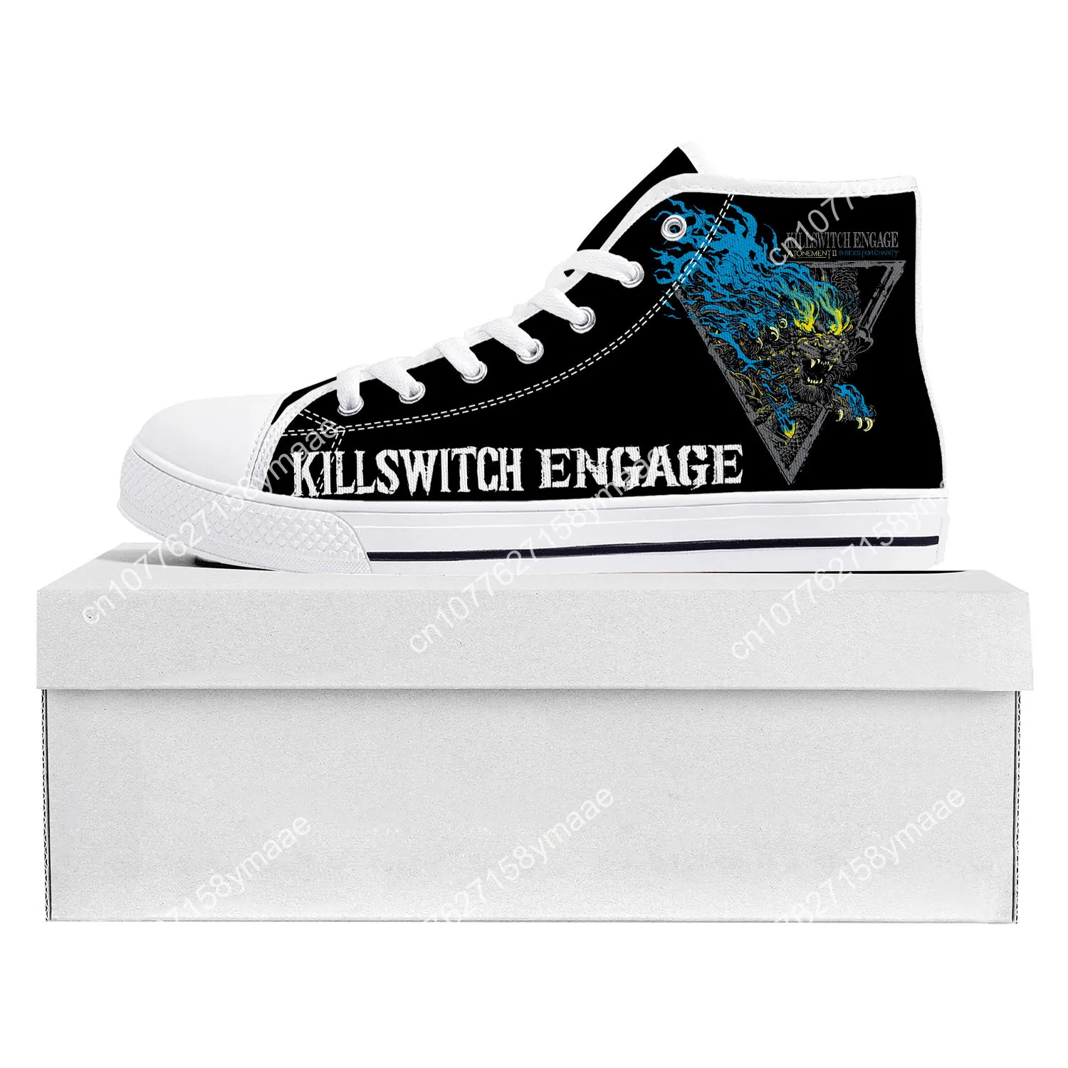 Killswitch Engage High Top Sneakers Mens Womens Teenager Canvas High Quality Sneaker Casual Custom Made Shoes Customize DIY Shoe