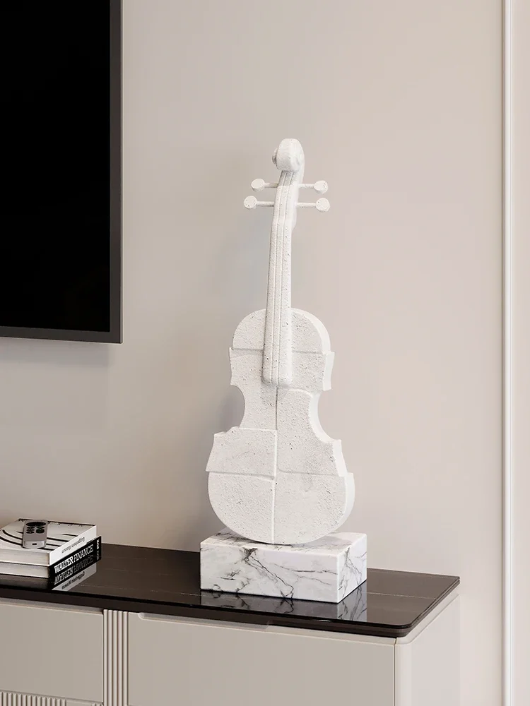 

Home decor Creative Art Violin Statue Ornament Luxury Living Room Entrance TV Cabinet Sculpture Decoration Gift