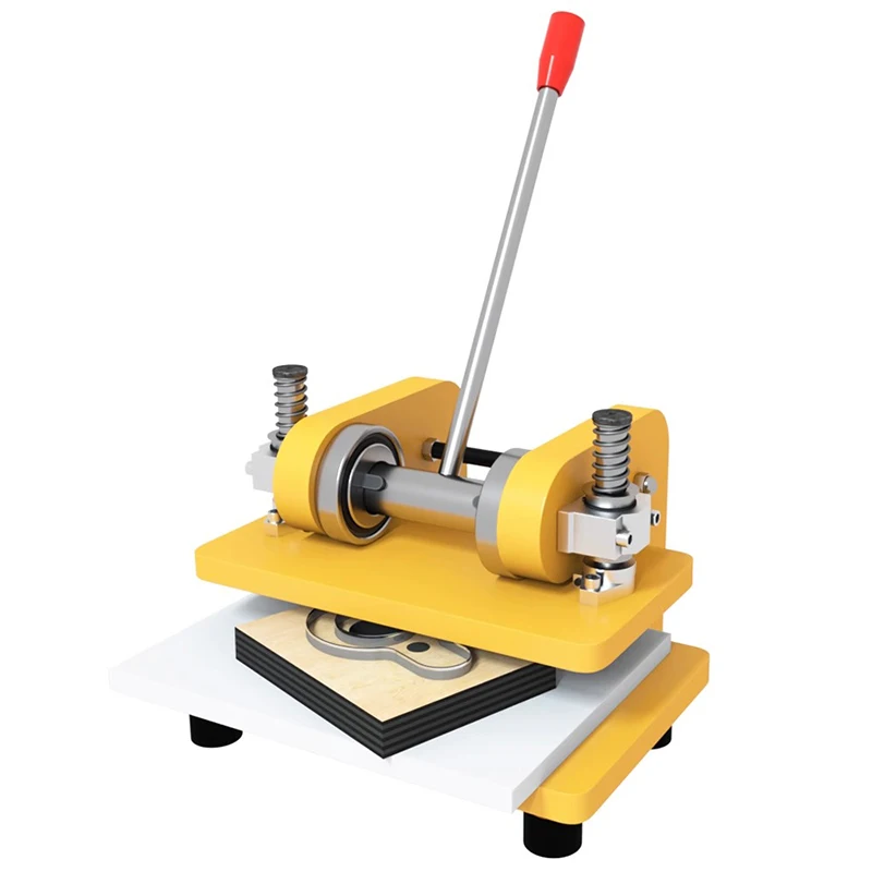 New Manual Leather Cutting Machine Single/Double Wheel Photo Paper PVC/EVA Sheet DIY Manual Die Cutter Embossing Shaping Tools