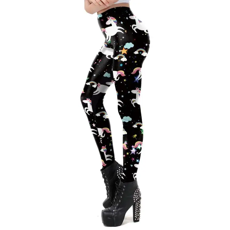[You're My Secret] Leggings für Damen mit Cartoon-Pferde-Motiv, lustige, süße, lässige lange Hosen, sexy Hosen mit mittlerer Bundhöhe, Trainingshosen – Detail 8