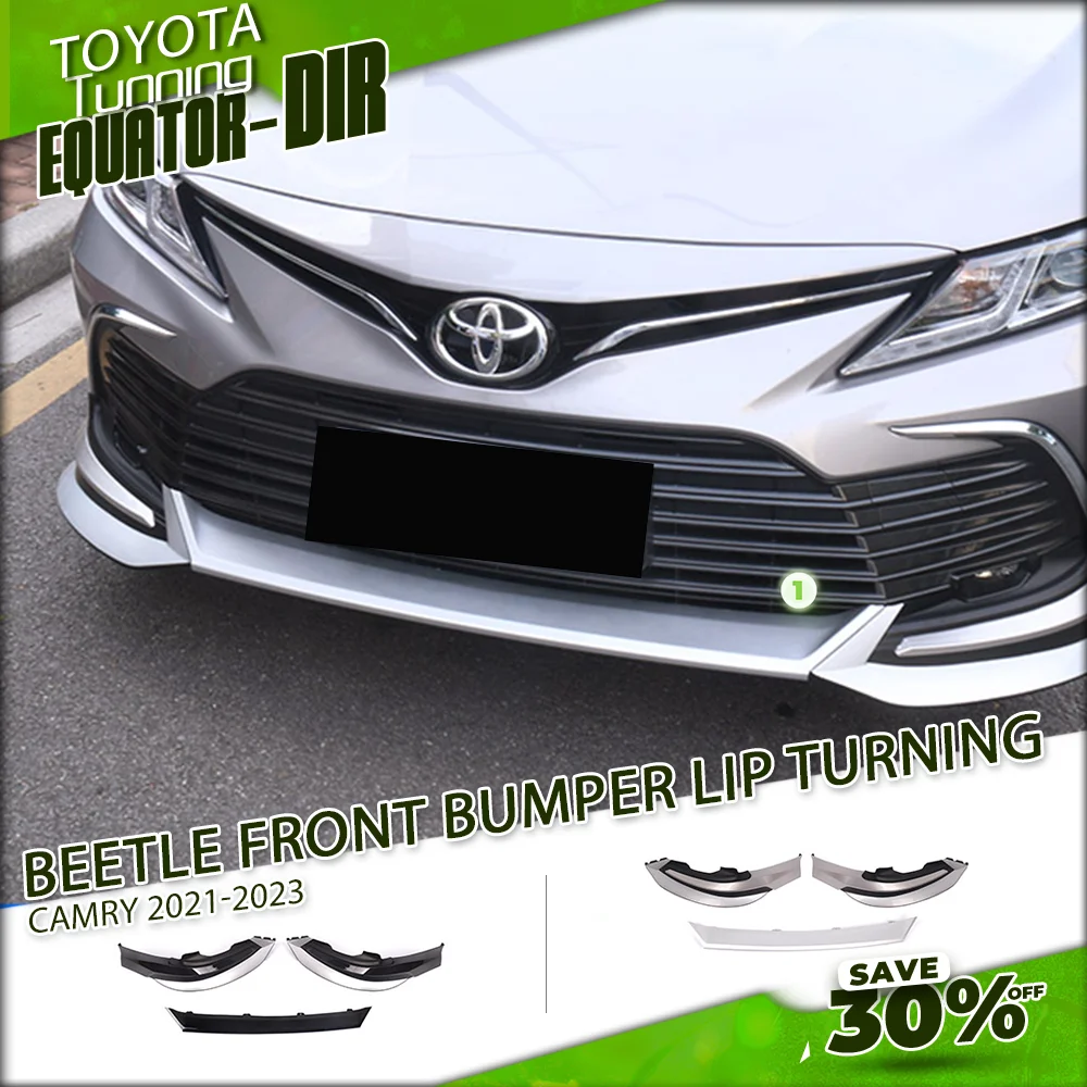 

Front Bumper Lip Tunning Body Kit Beetle Sport Facelift Bumper Lip Spoiler Origianl Color For Toyota Camry L LE XLE 2021-2023