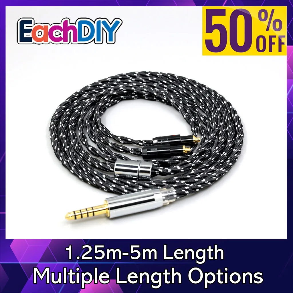 OCC 混合 OFC ツイストナイロンイヤホンケーブル Shure SRH1540 SRH1840 SRH1440 ヘッドフォン LN008718