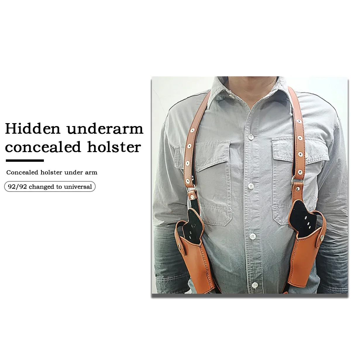 Taktisches Stealth-Holster Doppel-Magazintasche Versteckte Taschen Zubehör Schulter-Unterarm-Verdecktes Waffenholster – Detail 8