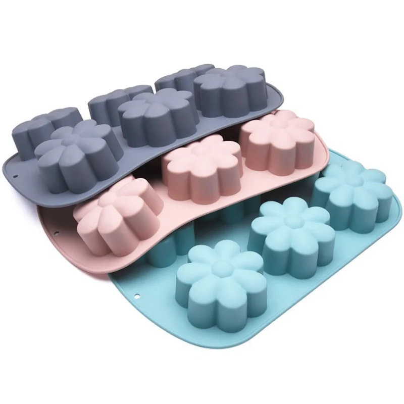 Multicavity Flower Silicone Cake Mold Rose Chocolate Candy Jelly Baking Mould Home Decor Soap Candle Making Tool Ice Tray Gifts