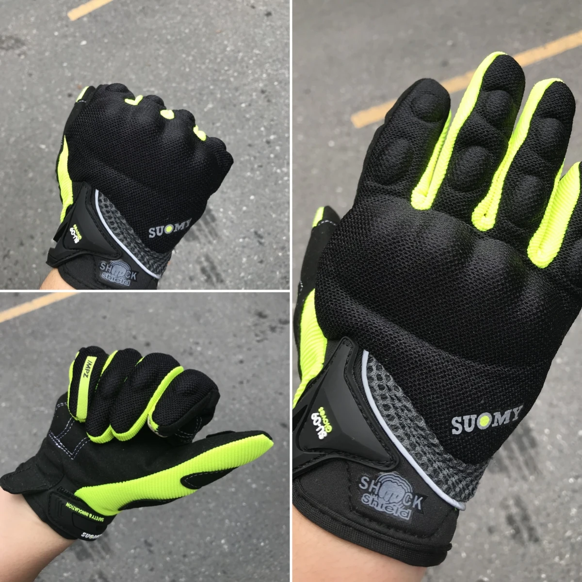 SUOMY SU-09 Motorcycle Gloves Full-Finger Reinforced Abrasion-Resistant Summer-Ready Breathable for Motocross & Street Riding