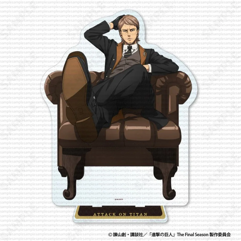 الهجوم العمالقة كريمة الإصدار الرسمي. Acg حامل ليفي تمثال أكريليك حامل العرش إرين لوحة واقفة تعليق تمثال لعبة الهدايا