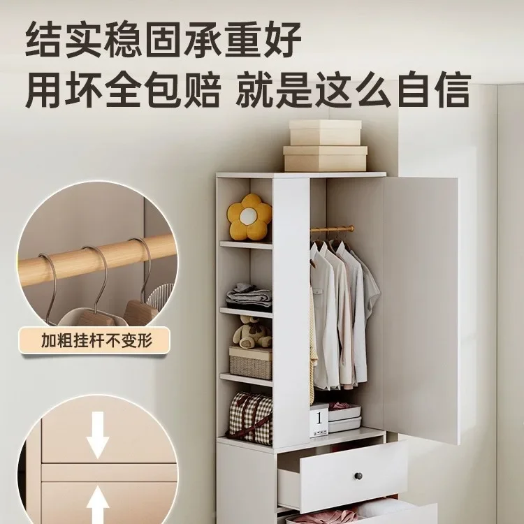 Simple assembly, sliding door hanging wardrobe, rental room, small single wardrobe