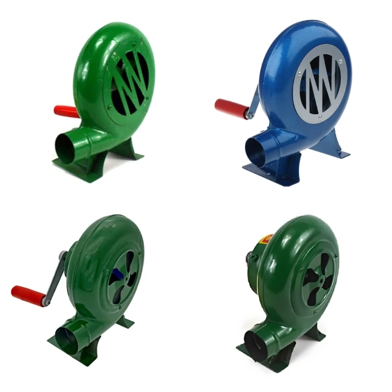 ทำอาหารกลางแจ้ง BBQ พัดลมแบบพกพา Hand Crank Fan Air Blower Grill Camping เตาอุปกรณ์เสริมบาร์บีคิว เครื่องมือ