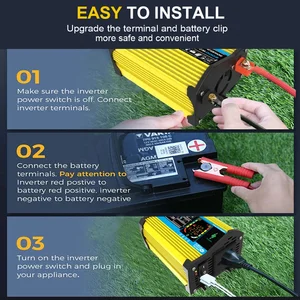 Auto modifiziert Sinuswellenwechselrichter, Stromtransformator, LCD -Display, Fahrzeugrichter, 2USB, 4000 W, 6000W, 12 V, 220 V, 110 V 10 Hauptverkäufe 6000W Wechselrichter - №7