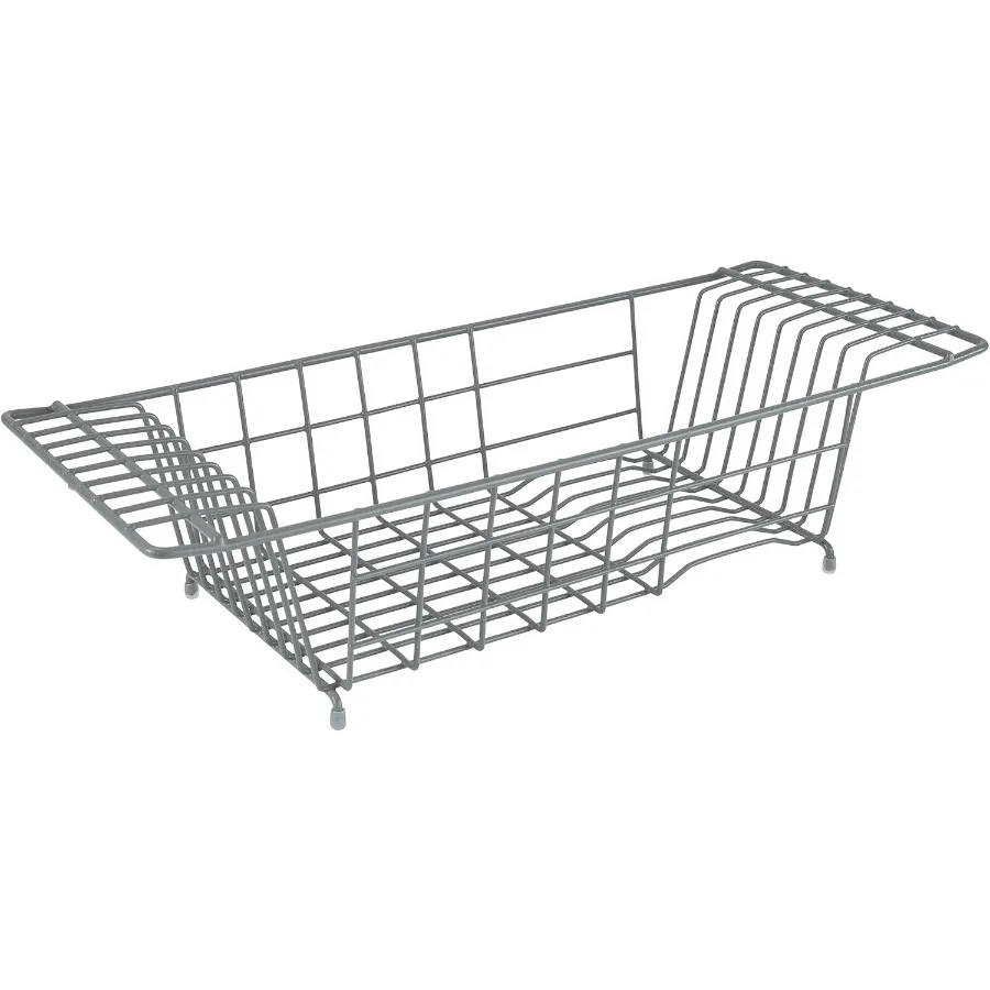 

Sink Dish Drainer Drying Rack Dimensions: 19. 92 x 7. 99 x 5. 12 Space Saving Kitchen Fits Over Standard Sink Grey