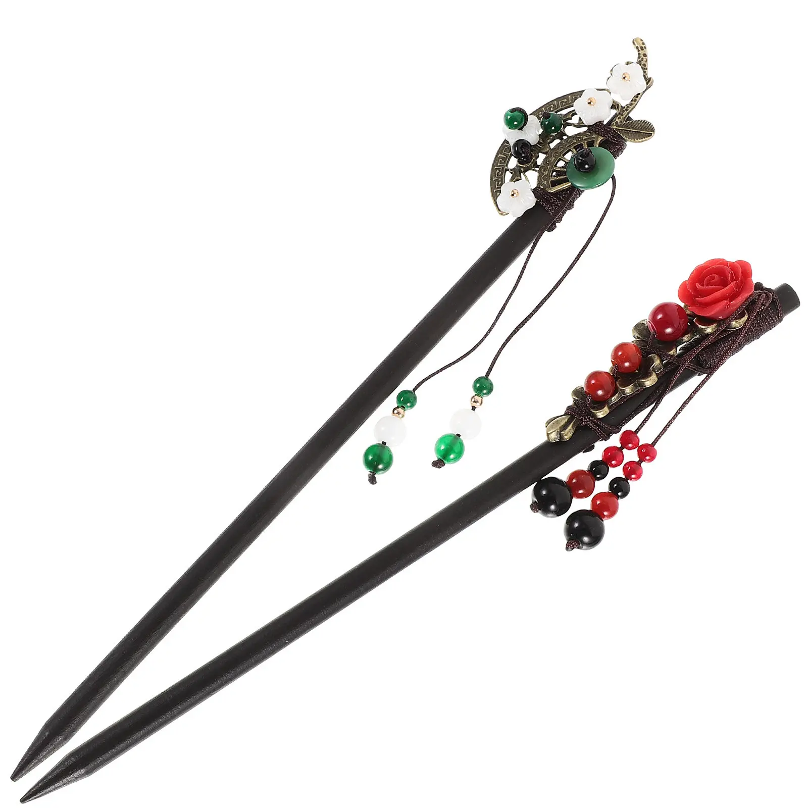 2Pcs Chinese Ancient Style Hairpin Retro Hair Stick Exquisite Decorative Hair Tying Accessory for Women Charming Headdress
