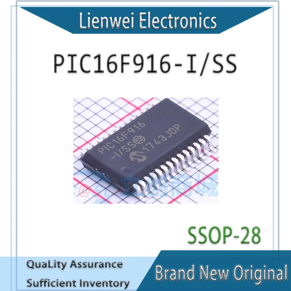 

100% New Original PIC16F916 PIC16F916-I/SS IC MCU Chipset SSOP-28
