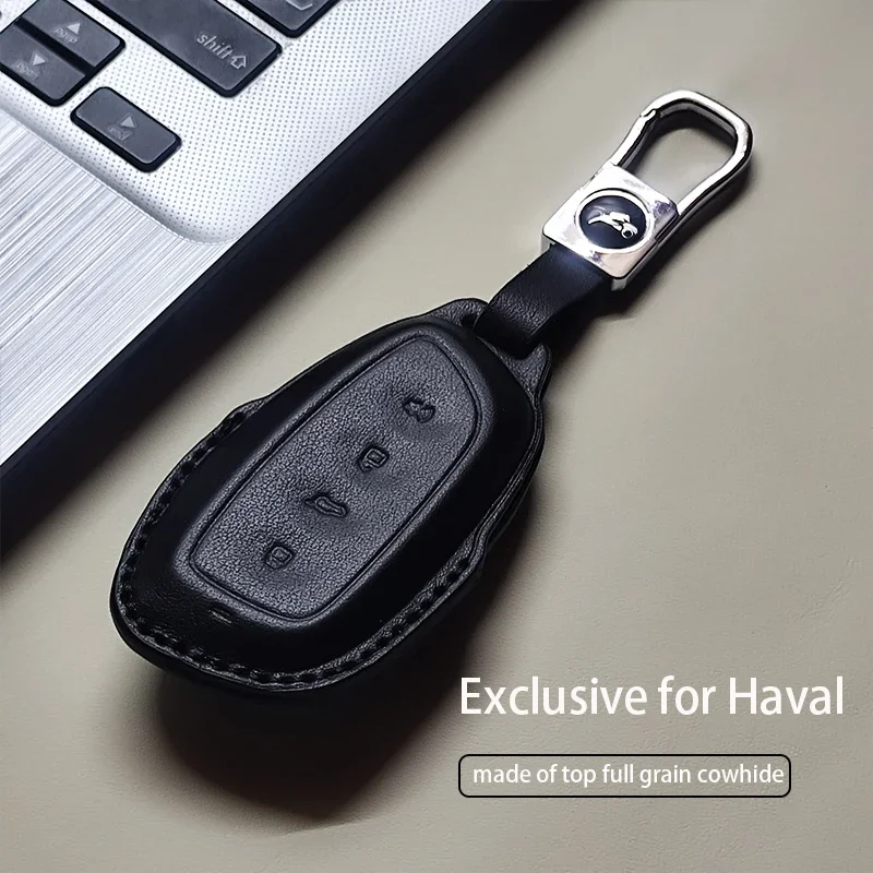 Leather Car Remote Key Case Cover Fob for HAVAL Hover F7 F7X 2024 Dargo M6 H9 H6S Jolion X DOG H2 H3 H5 H7 H8 M4 F7H H2S