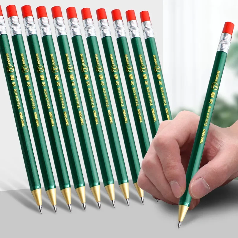 30 Pack Green/Red 2.0 Automatic Pencil 2B Pushing Mobile Pencil Replacement Core Durable Primary School Writing Stationery