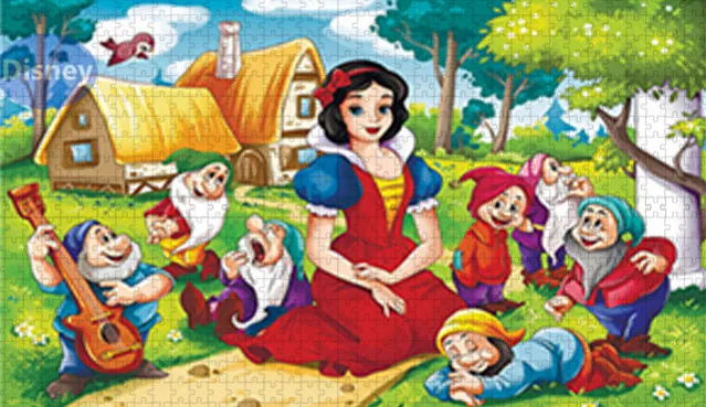 Snow White and Seven Dwarfs Disney Cartoon 1000 Pieces Puzzle Puzzle Game Family Interactive Holiday Gift