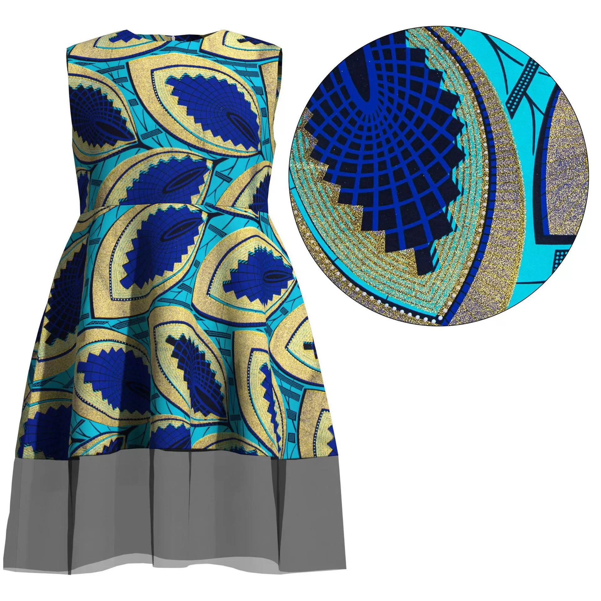 

Новое летнее платье без рукавов из ангорского хлопка для девочек с плиссированной юбкой с нашивками