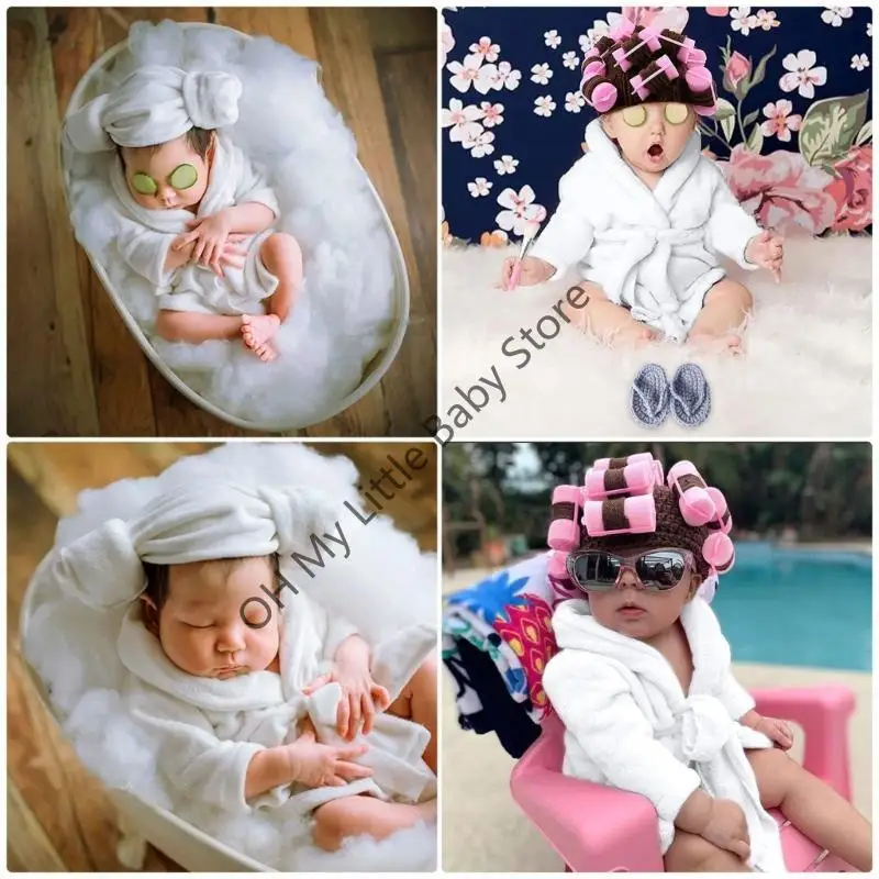 زي M76C لحديثي الولادة لالتقاط الصور وإكسسوارات استوديو الصور دعائم رداء الحمام