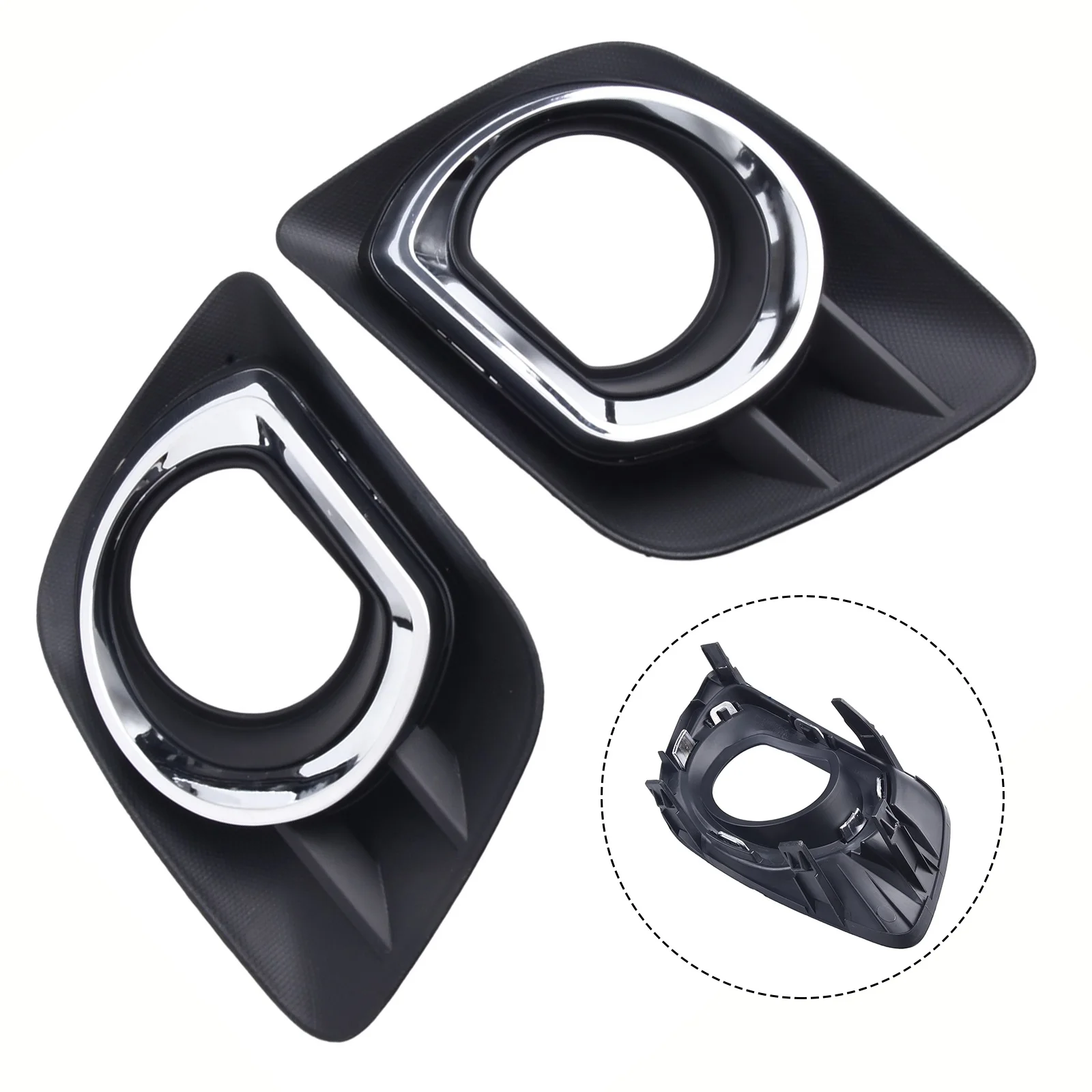

Practical Direct Replacement Fog Light Cover Fog Light Light Cover 2009-2011 ABS Black & Silver Direct Replacement