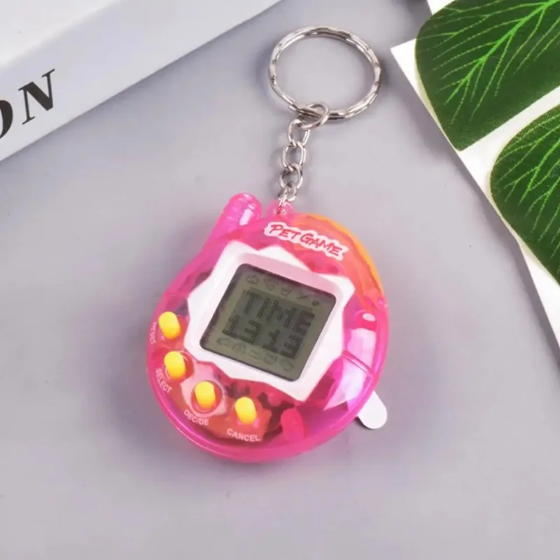 Gaming Device Electronic Pets Toys 90S Nostalgic 49 Pets in One Virtual Cyber Pet Toy Funny Tamagochi Game Console Keyring Gift