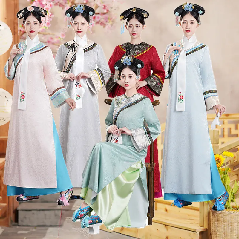 

TV Film stage wear Qing dynasty Dress Elegant clothing Chinese Traditional ancient Princess Costume