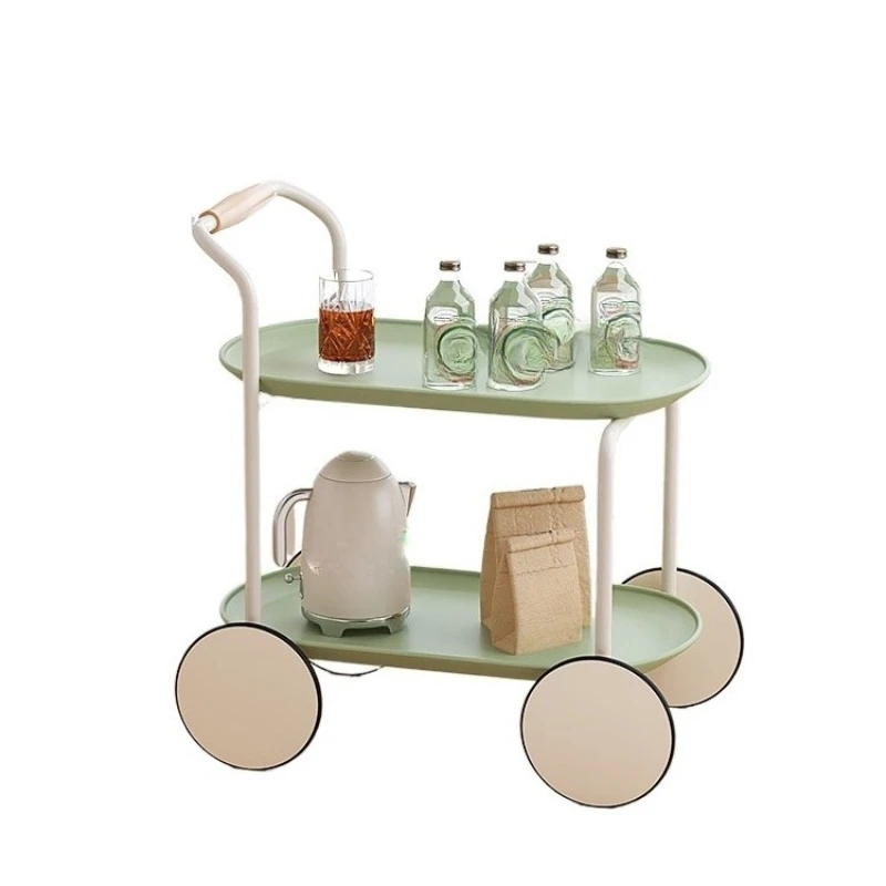 Small cart removable mini coffee table simple household storage creative small table balcony Internet celebrity shelf