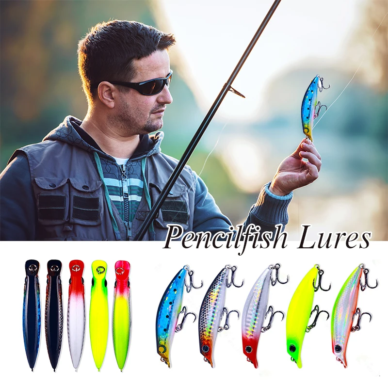 

5Pcs Floating Pencil Lure Bait Lure 7.9Cm-7.4G Artificial Crankbaits Fishing Baits for Pike Bait Oudoor Fishing Accessories