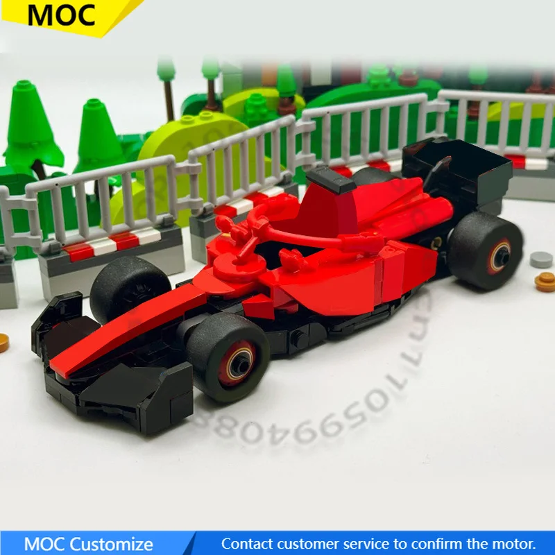 203ピース-スーパーカー-sf24-f1-レーシングカー-moc-カスタマイズ-モジュール式-組み立てブロック-教育技術設計-diy-クリスマス-おもちゃ-ギフト