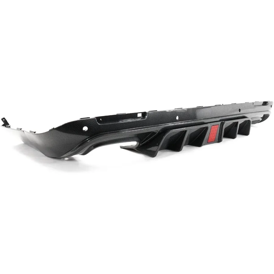 ناشر خلفي من IKON MOTORSPORTS مع ضوء متوافق مع 20152023 Dodge Challenger IKON V6 Style طباعة ألياف الكربون PP Rear Bu #1