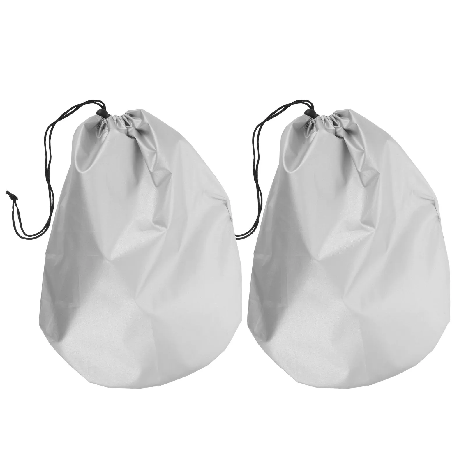 2Pcs Car Rearview Mirror Covers Silver Coated Oxford Cloth Protective Guard Quick Install Side Mirror Covers Waterproof Snow