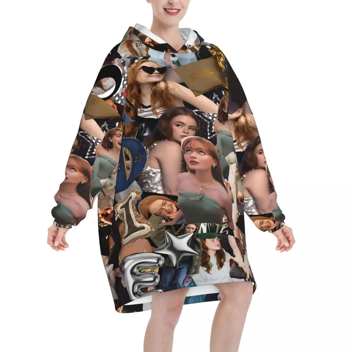 Sadies Sinks Blanket Hoodie Oversized Wearable Sweatshirt Blanket Warm Gifts for Women Girls Girlfriend