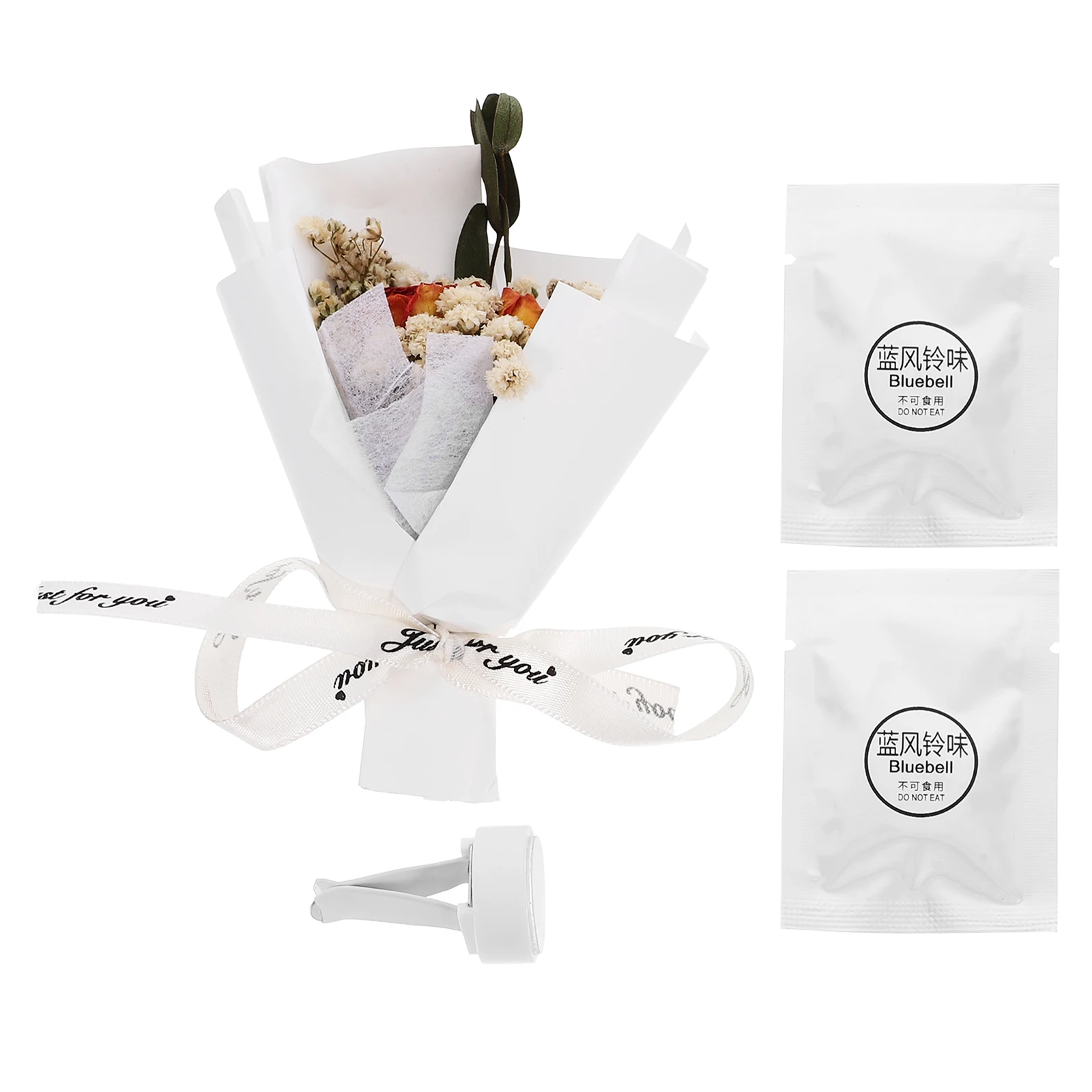 

Stylish Dried Flower Car Air Vent Clip Long Lasting Fragrance Freshener Easy Install Cute Vent Clips For Women Auto Accessories