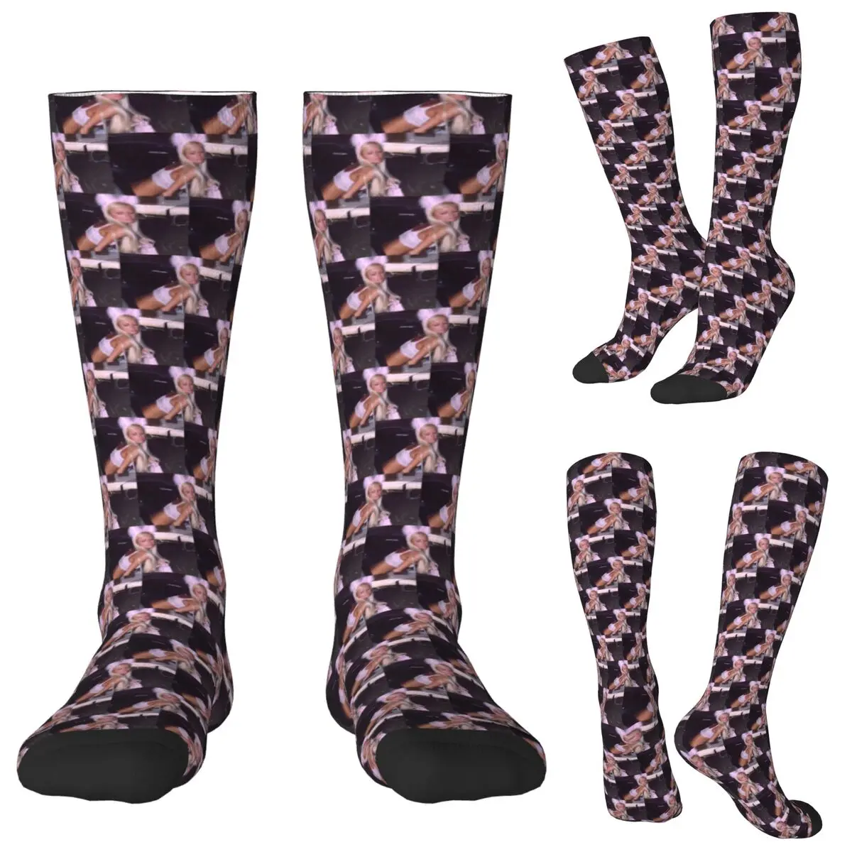 

Paris Hilton Socks Harajuku Stockings All Season Long Socks Accessories for Man Woman Gifts